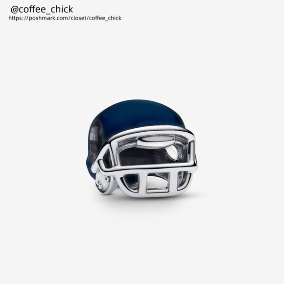 Pandora Navy Football Helmet Charm|Pendant - Picture 1 of 2